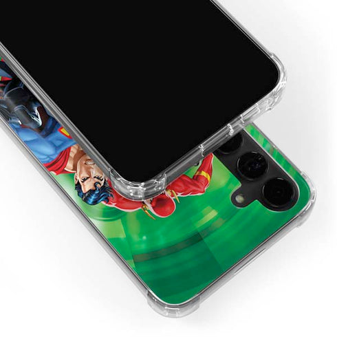 Justice League Team Power Up Green Galaxy S24 Plus Clear Case